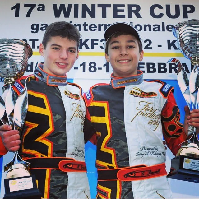 Max Verstappen et George Russell à l'époque du karting (via Reddit) 