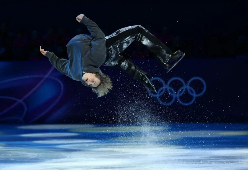 Le salto d'Ilia Malinin durant le gala d'exhibition de Milan-Cortina 2026 ©️ USA Today